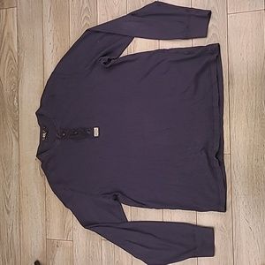 RRL Double RL Ralph Lauren Dark Navy‎ Cotton Henley XL Button Long Sleeve Shirt
